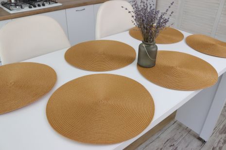 Сервірувальні килимки круглі (набір 6 шт. одного кольору) 3 Sandy