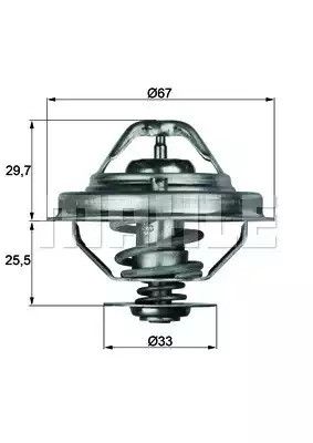 Термостат BMW; LAND ROVER; OPEL; ROVER , MAHLE (TX3880D)