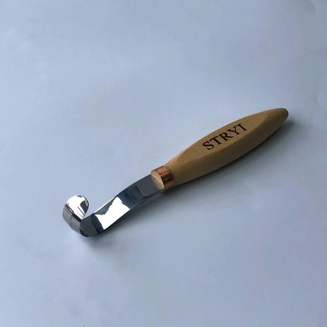 Стамеска ложкорез 80 мм STRYI Profi для вырезания ложки из дерева (для правой руки), арт.150080