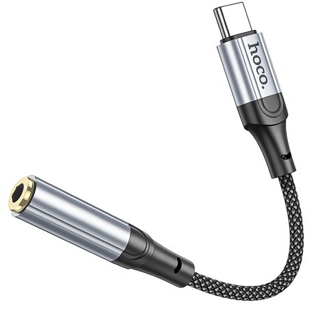Аудиоадаптер, переходник USB Type-C to miniJack 3.5mm Hoco LS36, для смартфона, ноутбука, планшета