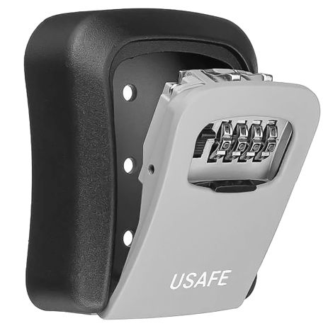 Антивандальний зовнішній сейф для ключів uSafe KS-03, з кодовим замком, настінний, Сірий