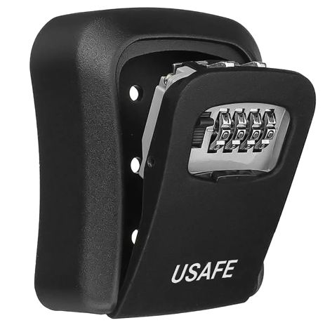 Антивандальний зовнішній сейф для ключів uSafe KS-03, з кодовим замком, настінний, Чорний