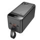 Powerbank HOCO J123D (Micro-USB/Type-C/iPhone, PD 20W/3USB QC3.0 22.5W/90000 mAh/LED) Black