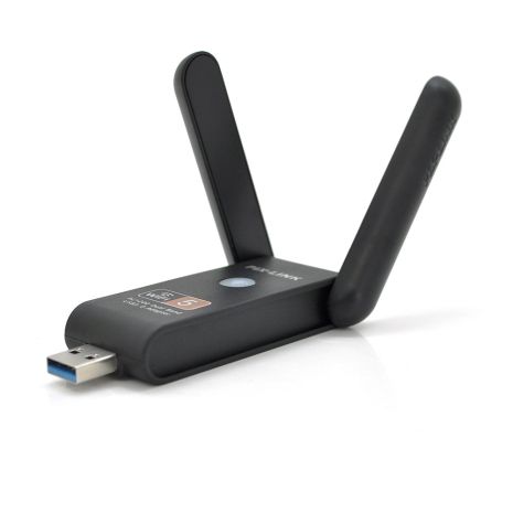 Бездротовий мережевий адаптер Wi-Fi-USB3.0 Merlion LV-UAC15,RTL8812BU, з 2-ма антенами 10см,802.11bgn,