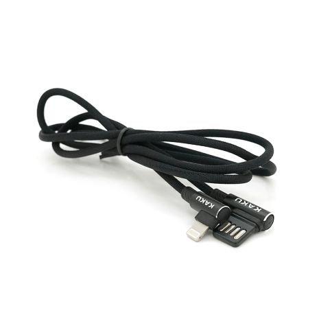 Кабель iKAKU KSC-028 JINDIAN charging data cable for iphone, Black, довжина 1м, 2.4A, BOX