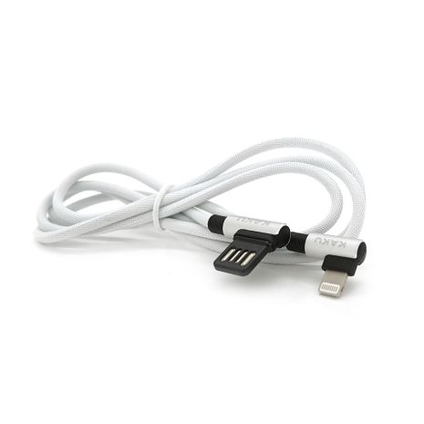 Кабель iKAKU KSC-028 JINDIAN charging data cable for iphone, Silver, довжина 1м, 2.4A, BOX