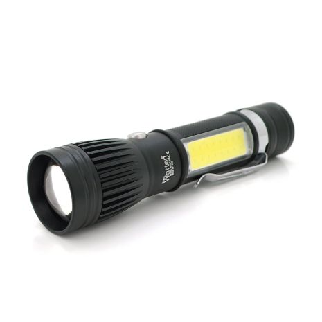 Фонарик ручний Watton WT-028, Cree T6+16SMD, 3 реж., ZOOM, 6800mAh аккумулятор, зарядка microUSB, IP44. 135 х