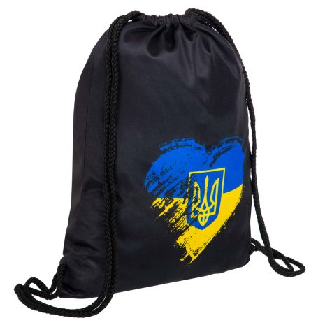 Рюкзак-мішок спортивний I LOVE UKRAINE чорний