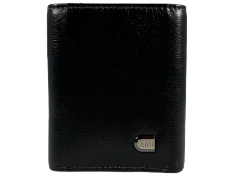 Чоловічий гаманець Anil з натуральної шкіри 688-A чорний