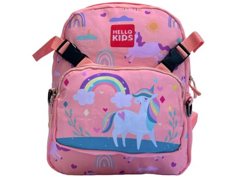 Дитячий рюкзак HELLO KIDS сумка- пенал у комплекті 3813-4 рожевий