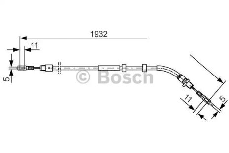 Трос ручного тормоза MERCEDES-BENZ M-CLASS, BOSCH (1987477904)