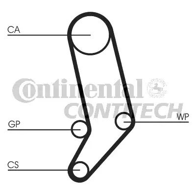 Ремень зубчатый ГРМ VW LT, VOLVO V70, CONTITECH (CT939)