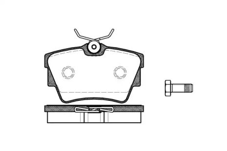 Комплект гальмівних колодок, дискове гальмо VW TRANSPORTER, REMSA (059110)
