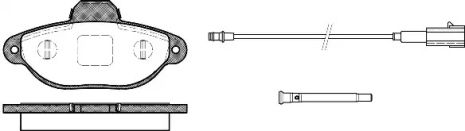 Комплект тормозных колодок, дисковый тормоз CHEVROLET VOLT, FORD KA, REMSA (041421)