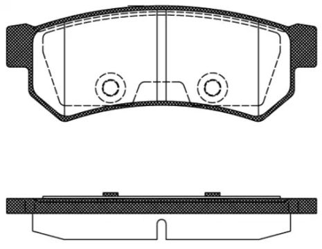 Комплект тормозных колодок, дисковый тормоз CHEVROLET LACETTI, DAEWOO LACETTI, REMSA (104810)