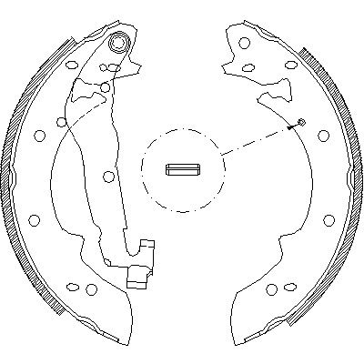 Комплект гальмівних колодок SUZUKI VITARA, RENAULT 16, REMSA (402702)