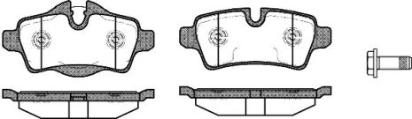 Комплект тормозных колодок, дисковый тормоз MINI MINI, REMSA (134400)