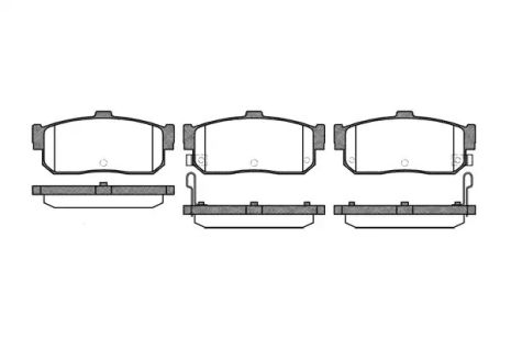 Комплект тормозных колодок, дисковый тормоз INFINITI I30, NISSAN SENTRA, REMSA (036622)