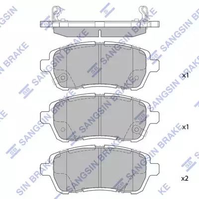 Комплект гальмівних колодок, дискове гальмо FORD AUSTRALIA, SUZUKI SWIFT, HI-Q (SP2113)