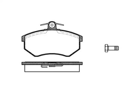 Комплект гальмівних колодок, дискове гальмо CHERY EASTAR, VW JETTA, REMSA (013400)