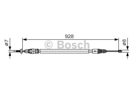 Трос ручного гальма CITROËN C4, BOSCH (1987482000)