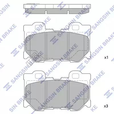 Комплект гальмівних колодок, дискове гальмо NISSAN 370, INFINITI Q60, HI-Q (SP1472)