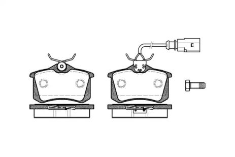 Комплект гальмівних колодок, дискове гальмо VW GOLF V, FORD MONDEO, WOKING (P363351)