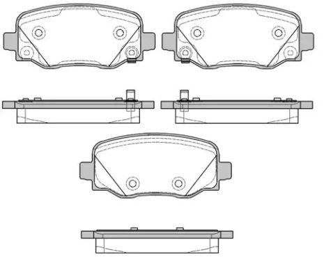 Комплект гальмівних колодок, дискове гальмо FIAT 500X, JEEP RENEGADE, WOKING (P1478302)