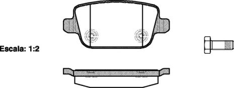 Комплект гальмівних колодок, дискове гальмо LAND ROVER, VOLVO XC70, REMSA (125600)