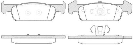 Комплект тормозных колодок, дисковый тормоз RENAULT SANDERO/STEPWAY, DACIA LOGAN, REMSA (154010)