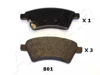Комплект тормозных колодок, дисковый тормоз SUZUKI SX4, FIAT SEDICI, ASHIKA (5008801)