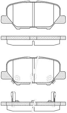 Комплект гальмівних колодок, дискове гальмо MAZDA 6, PEUGEOT 4008, REMSA (153602)