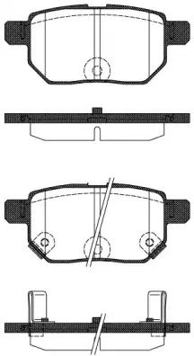 Комплект тормозных колодок, дисковый тормоз ASTON MARTIN, TOYOTA COROLLA, REMSA (128622)