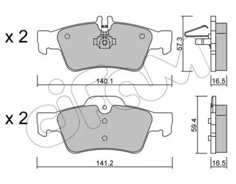 Комплект тормозных колодок, дисковый тормоз MERCEDES-BENZ CLS, CIFAM (8225680)