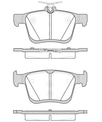 Комплект тормозных колодок, дисковый тормоз SEAT ATECA, VW TIGUAN, REMSA (151600)