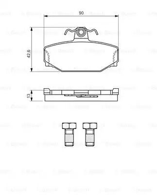 Комплект гальмівних колодок, дискове гальмо VOLVO XC70, BOSCH (0986460995)