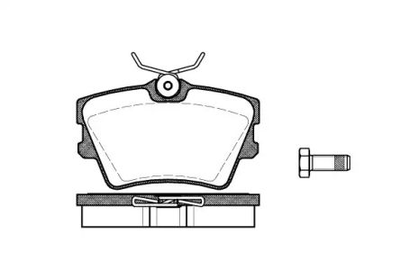 Комплект гальмівних колодок, дискове гальмо VW TRANSPORTER, FIAT PUNTO, REMSA (059100)