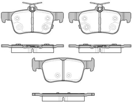 Комплект гальмівних колодок, дискове гальмо HONDA CIVIC, REMSA (155132)