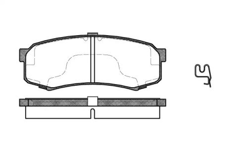 Комплект гальмівних колодок, дискове гальмо LEXUS GX, MITSUBISHI PAJERO, REMSA (041304)