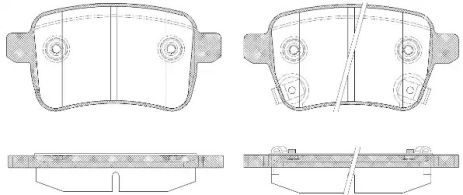 Комплект гальмівних колодок, дискове гальмо FIAT 500L, WOKING (P1550312)