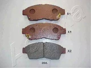 Комплект тормозных колодок, дисковый тормоз TOYOTA COROLLA, ASHIKA (5002264)