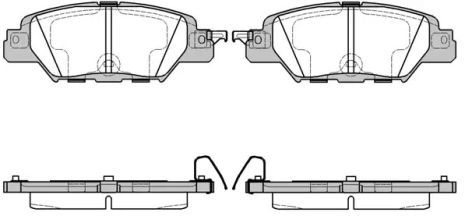 Комплект гальмівних колодок, дискове гальмо MAZDA CX-5, WOKING (P1777300)