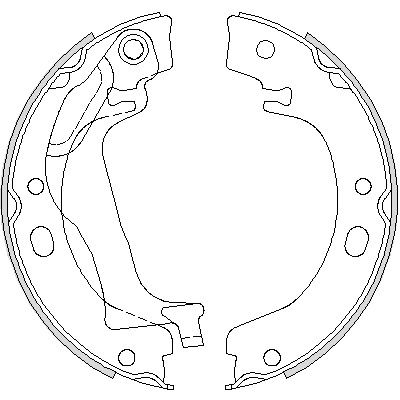 Комплект гальмівних колодок, гальмо стоянки TOYOTA COROLLA, REMSA (475300)