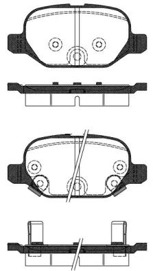 Комплект гальмівних колодок, дискове гальмо FIAT PANDA, REMSA (072732)