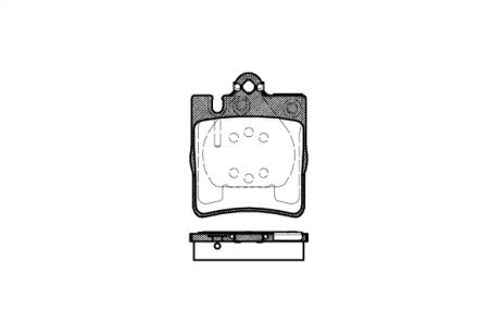 Комплект гальмівних колодок, дискове гальмо MERCEDES-BENZ CLK, REMSA (070900)