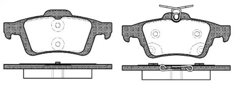 Комплект тормозных колодок, дисковый тормоз RENAULT LAGUNA, MAZDA 3, REMSA (084270)
