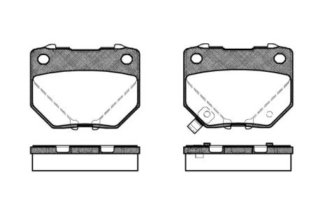 Комплект гальмівних колодок, дискове гальмо SUBARU IMPREZA, REMSA (036521)