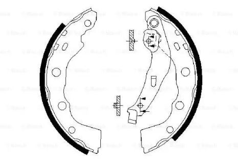 Комплект гальмівних колодок MITSUBISHI SPACE, BOSCH (0986487577)