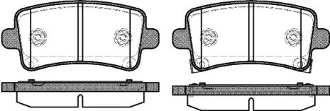 Комплект тормозных колодок, дисковый тормоз CHEVROLET MALIBU, SAAB 9-5, REMSA (138804)