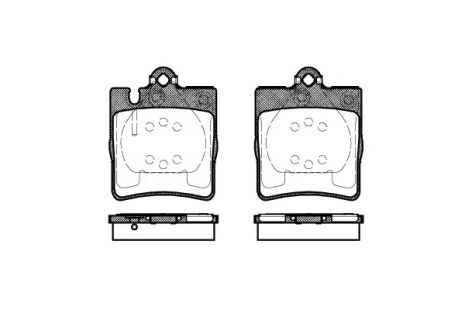 Комплект гальмівних колодок, дискове гальмо MERCEDES-BENZ CLC-CLASS, REMSA (070910)